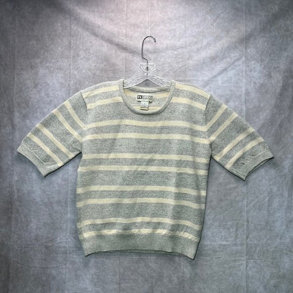 🧶 PK Elliot Vintage Striped Knit Short Sleeve Sweater 🧶 - Picture 1 of 6